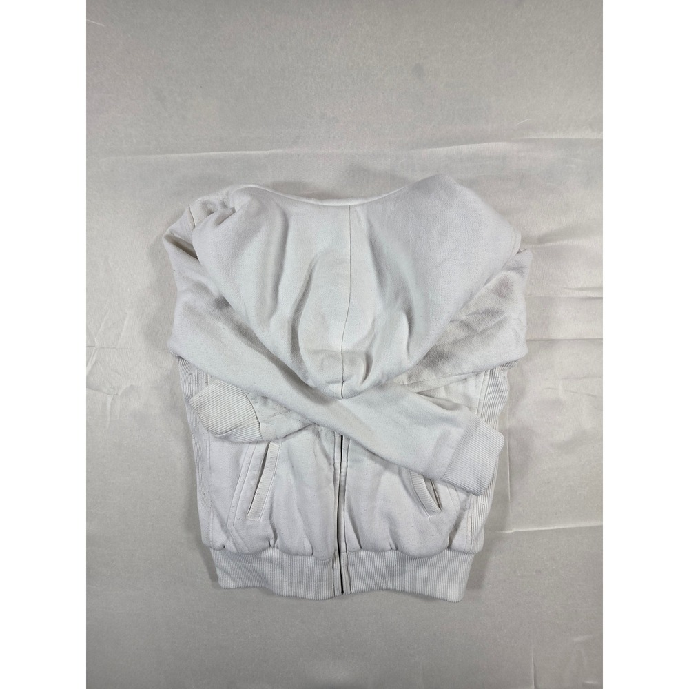 Love Tree Womens White Sherpa Lined Full Zip Hoodie Sweatshirt Small - Picture 3 of 7